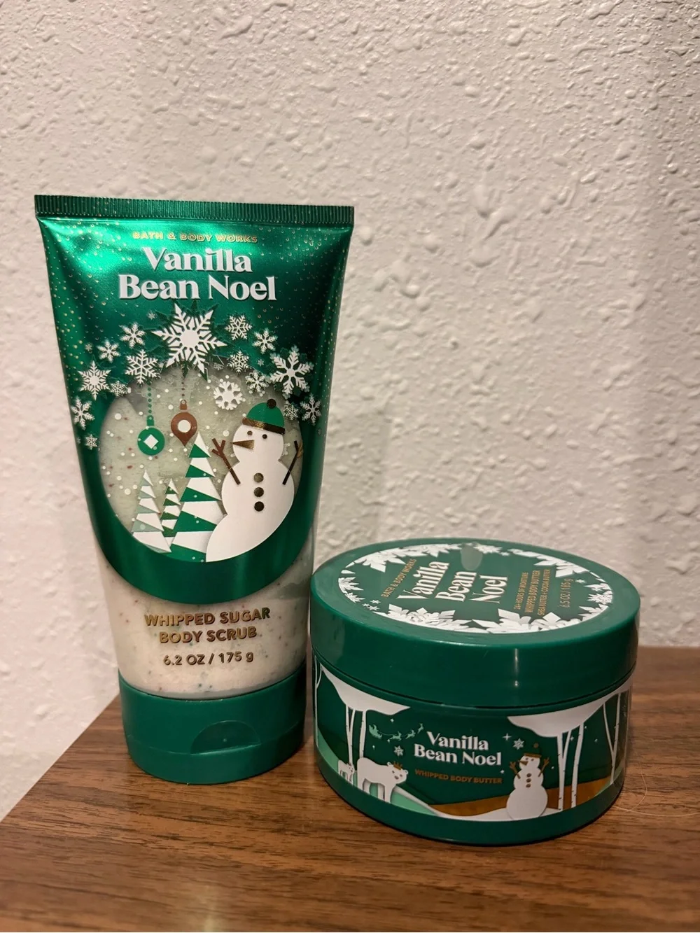 Bath & Body Works Vanilla Bean Noel Whipped Sugar Body Scrub & Body Butter